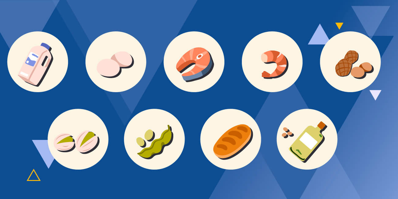icons of the 9 most common allergens