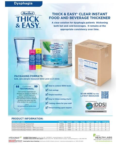 Thick and Easy clear POS cover