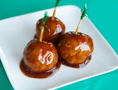 dysphagia-friendly cocktail meatballs on toothpicks