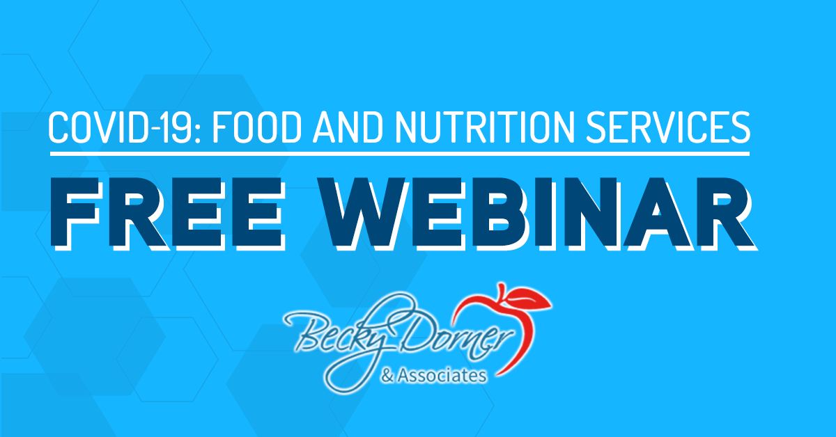 Covid-19 Free Webinar for Food and Nutrition Services poster